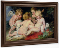 Infant Christ With John The Baptist And Two Angels 1615;20 (Panel) By Peter Paul Rubens Fine Art Print