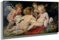 Infant Christ With John The Baptist And Two Angels 1615;20 (Panel) By Peter Paul Rubens Fine Art Print