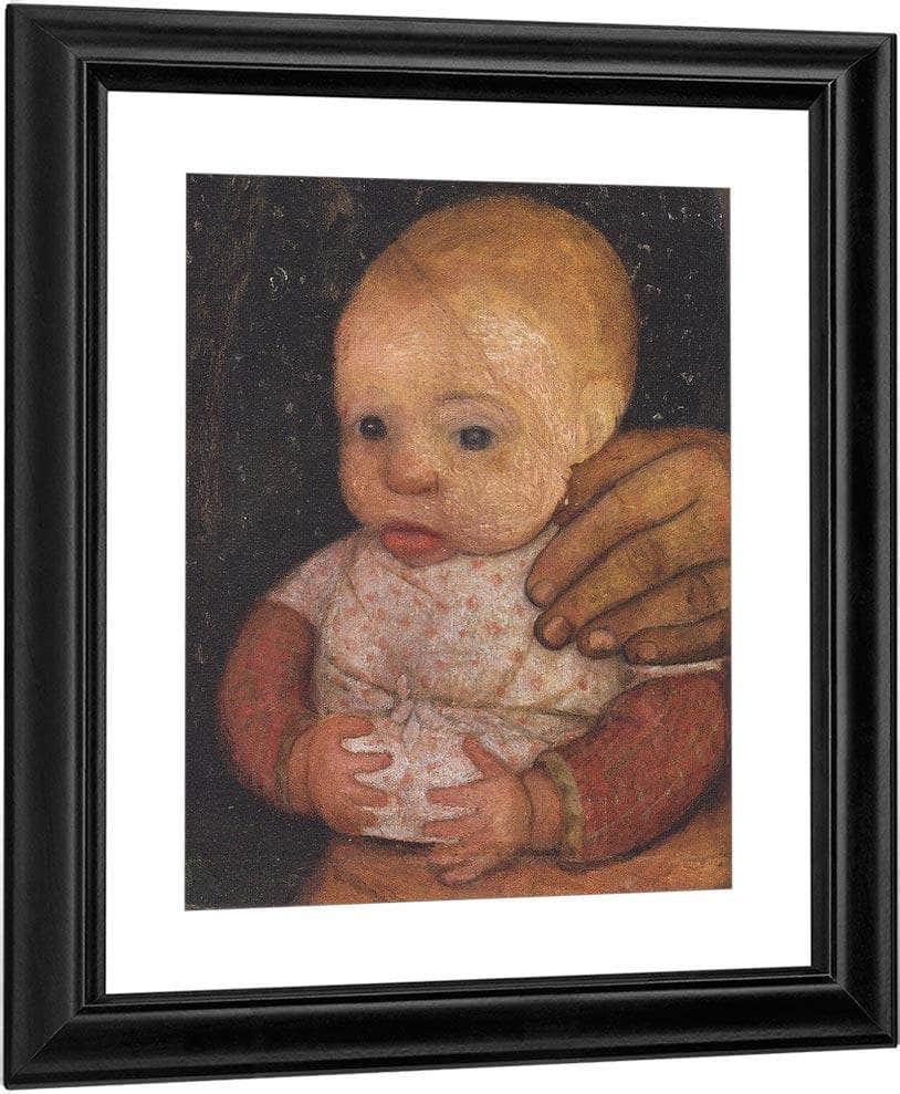 Infant With Mother's Hand By Paula Modersohn Becker Fine Art Print