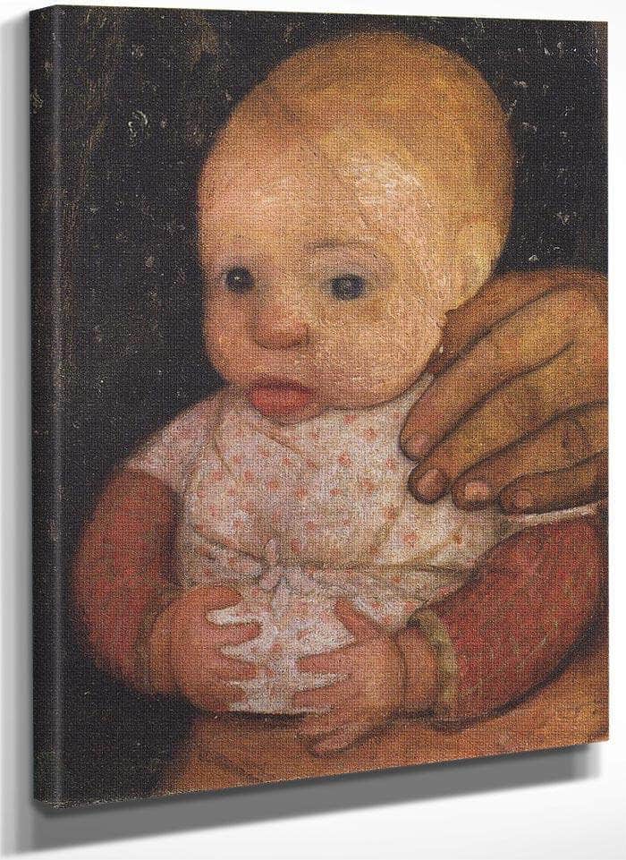 Infant With Mother's Hand By Paula Modersohn Becker Fine Art Print