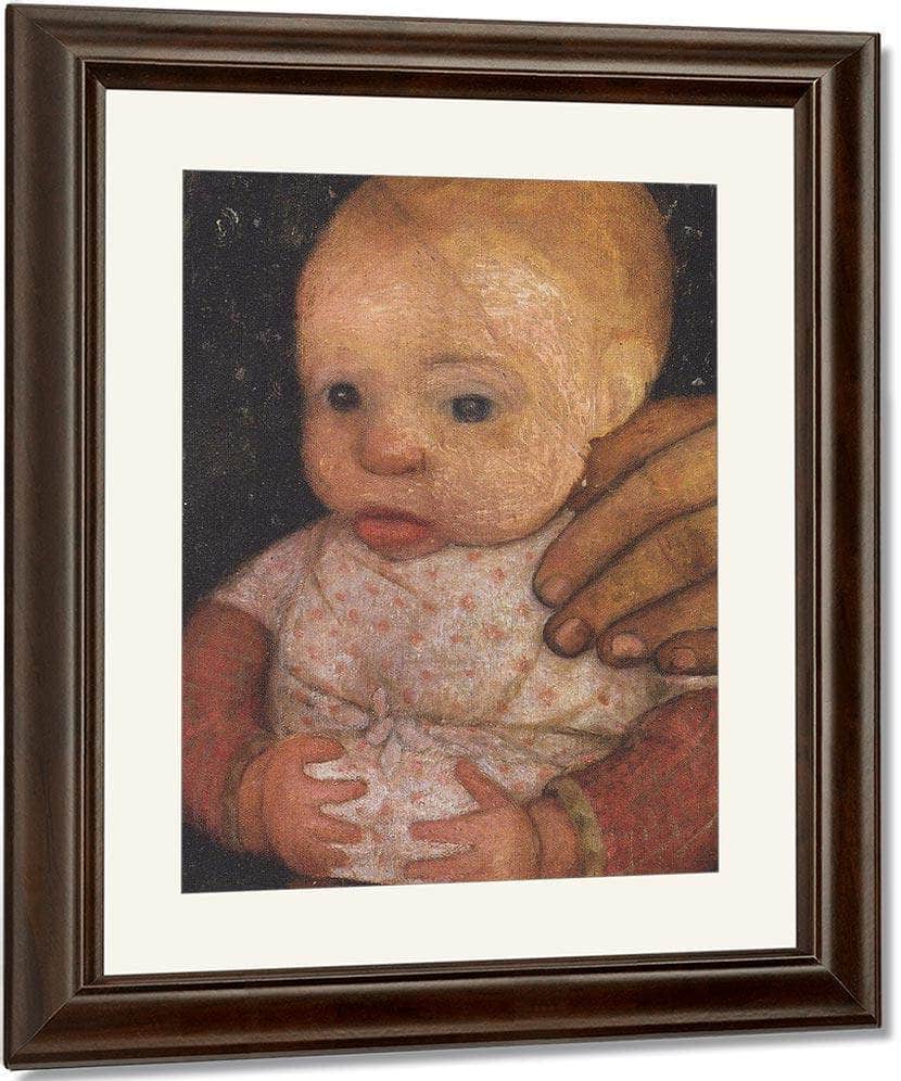 Infant With Mother's Hand By Paula Modersohn Becker Fine Art Print