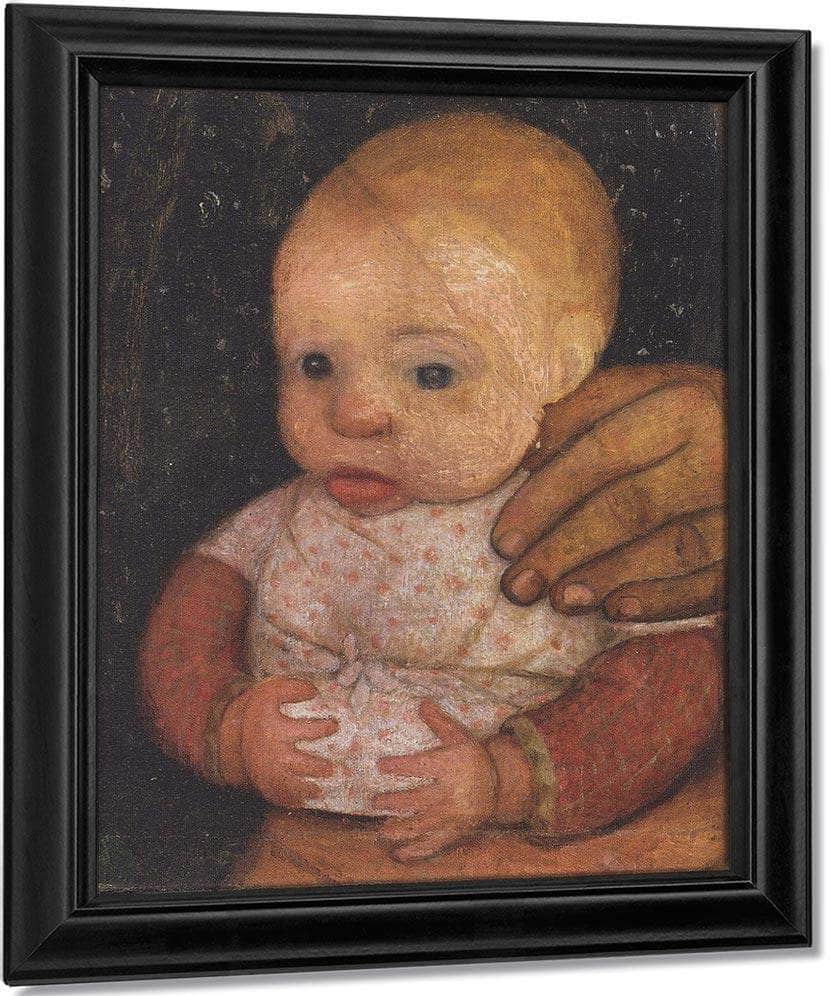 Infant With Mother's Hand By Paula Modersohn Becker Fine Art Print