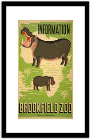Information Brookiled Zoo  Vintage Poster Fine Art Print