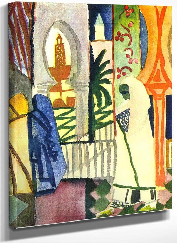 Inside The Mosque By August Macke Fine Art Print