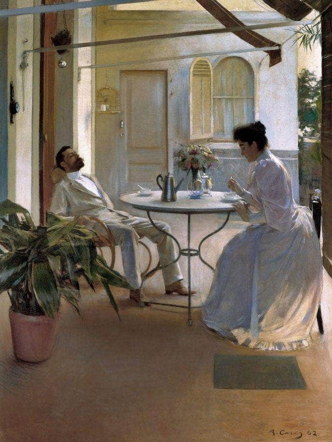 Interior A L'aire Lliure By Ramon Casas Fine Art Print