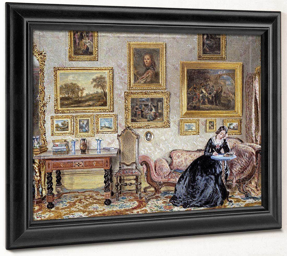 Interior Of A Drawing Room By William Henry Hunt Fine Art Print