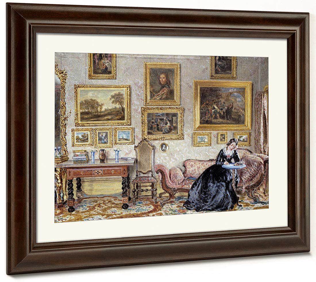 Interior Of A Drawing Room By William Henry Hunt Fine Art Print