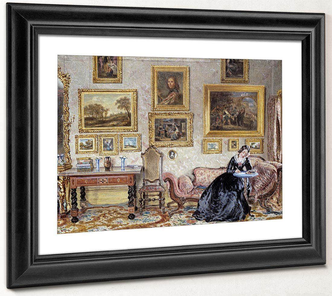 Interior Of A Drawing Room By William Henry Hunt Fine Art Print