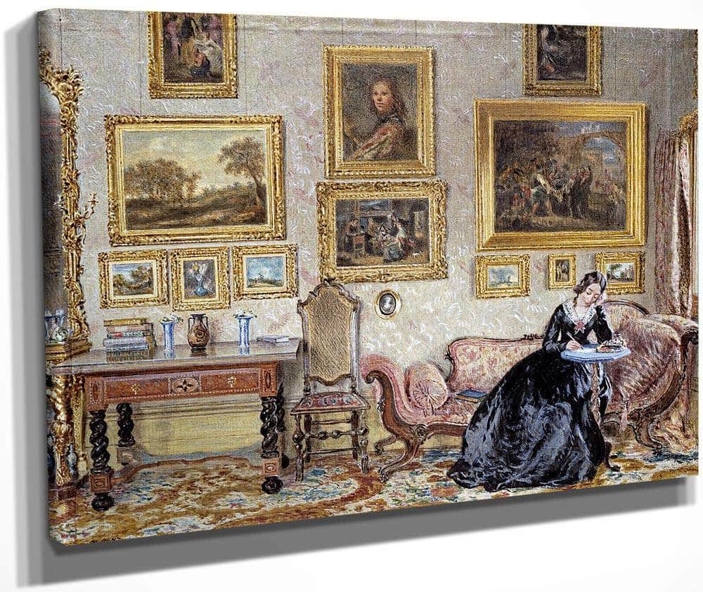 Interior Of A Drawing Room By William Henry Hunt Fine Art Print