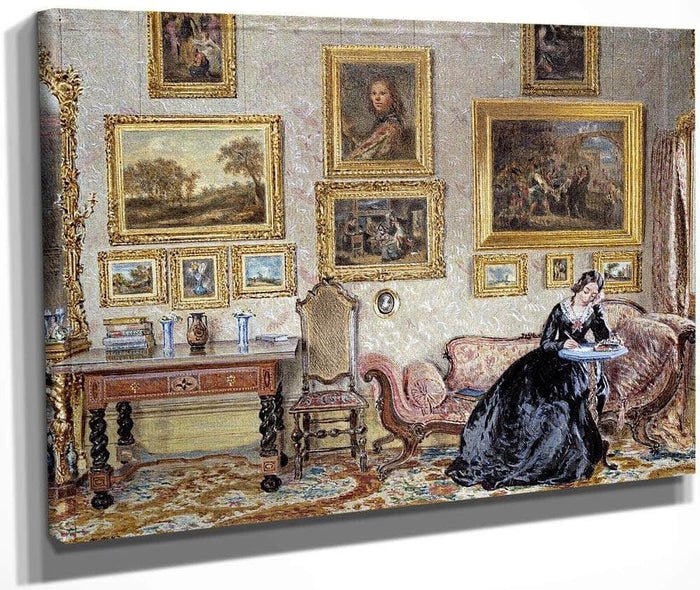 Interior Of A Drawing Room By William Henry Hunt Fine Art Print
