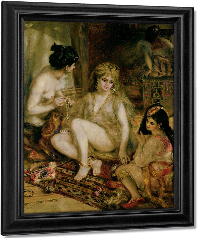 Interior Of A Harem In Montmartre, Parisian Women Dressed As Algerians By Pierre Auguste Renoir Fine Art Print