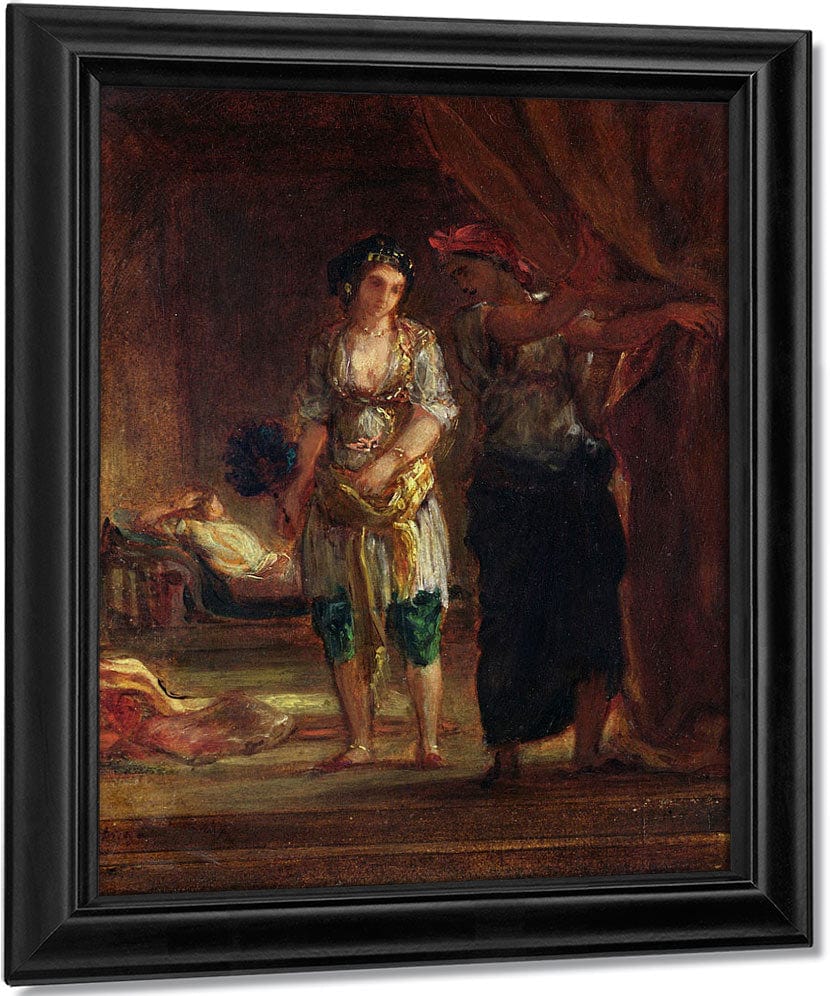 Interior Of A Harem In Oran By Ferdinand Victor Eugene Delacroix Fine Art Print