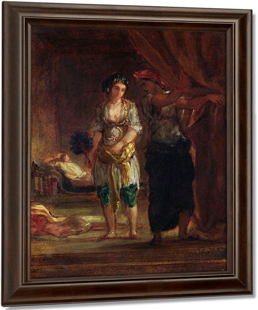 Interior Of A Harem In Oran By Ferdinand Victor Eugene Delacroix Fine Art Print