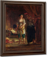 Interior Of A Harem In Oran By Ferdinand Victor Eugene Delacroix Fine Art Print