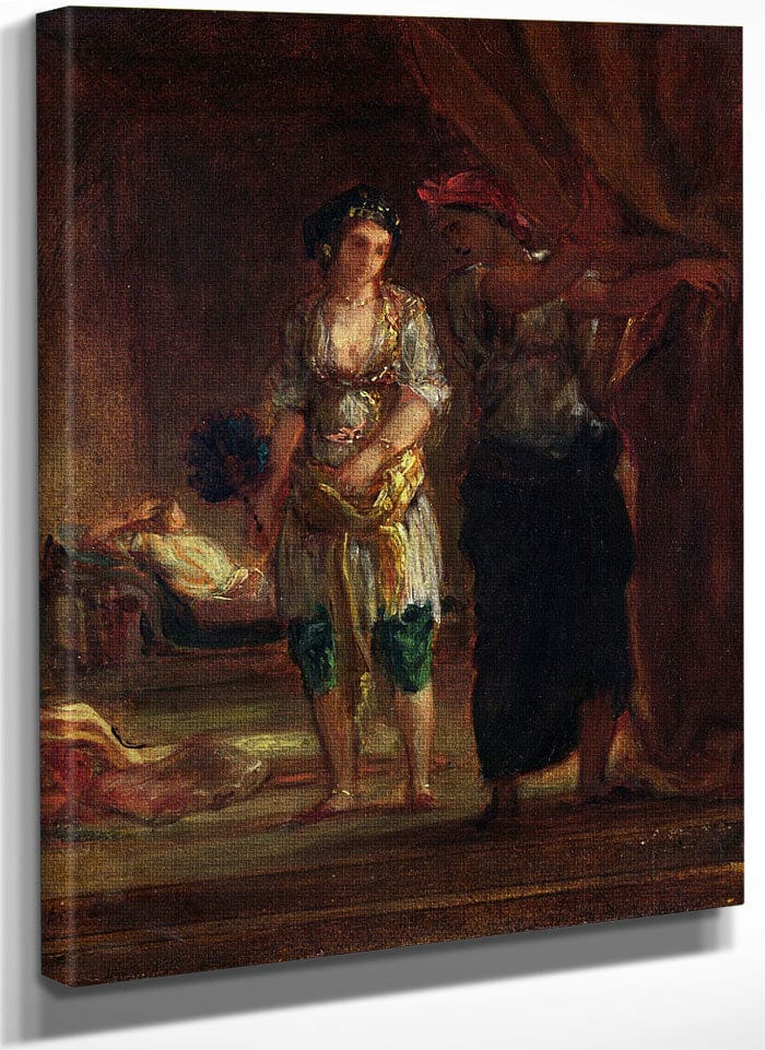 Interior Of A Harem In Oran By Ferdinand Victor Eugene Delacroix Fine Art Print