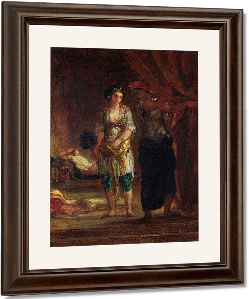 Interior Of A Harem In Oran By Ferdinand Victor Eugene Delacroix Fine Art Print