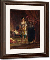 Interior Of A Harem In Oran By Ferdinand Victor Eugene Delacroix Fine Art Print