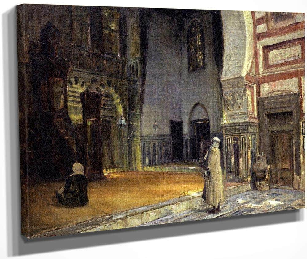 Interior Of A Mosque, Cairo By Henry Ossawa Tanner Fine Art Print