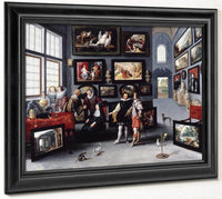 Interior Of The Salon Of The Archduchess Isabella Of Austria By Willem Van Haecht Ii Fine Art Print