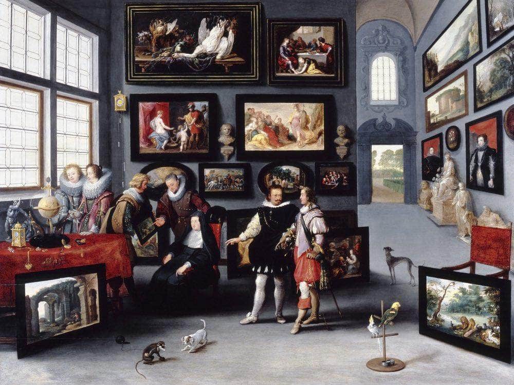 Interior Of The Salon Of The Archduchess Isabella Of Austria By Willem Van Haecht Ii Fine Art Print