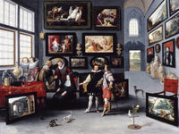 Interior Of The Salon Of The Archduchess Isabella Of Austria By Willem Van Haecht Ii Fine Art Print