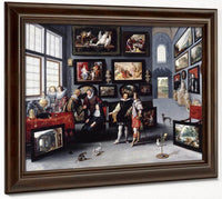 Interior Of The Salon Of The Archduchess Isabella Of Austria By Willem Van Haecht Ii Fine Art Print