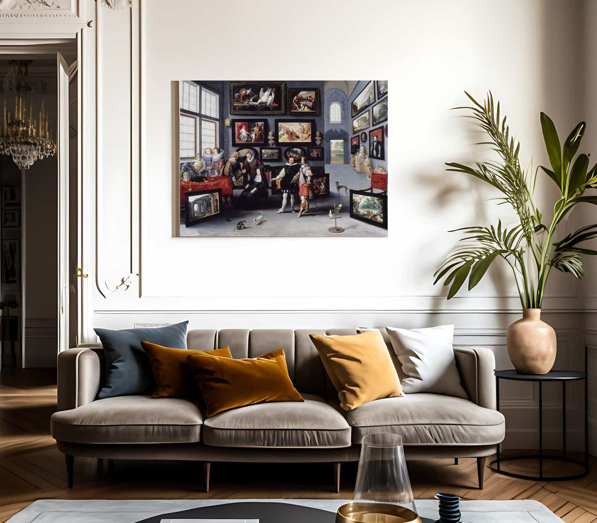 Interior Of The Salon Of The Archduchess Isabella Of Austria By Willem Van Haecht Ii Fine Art Print