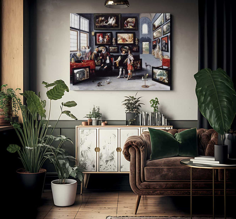 Interior Of The Salon Of The Archduchess Isabella Of Austria By Willem Van Haecht Ii Fine Art Print