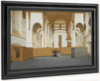 Interior Of The St Odulphuskerk In Assendelft Seen From The Choir To The West By Pieter Jansz. Saenredam Fine Art Print