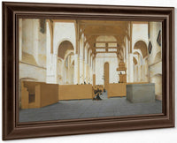 Interior Of The St Odulphuskerk In Assendelft Seen From The Choir To The West By Pieter Jansz. Saenredam Fine Art Print