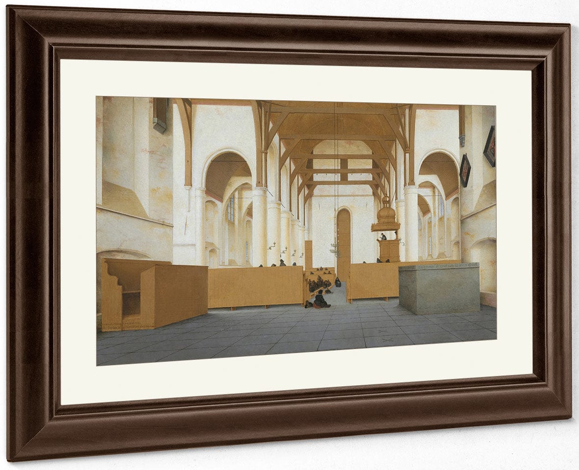 Interior Of The St Odulphuskerk In Assendelft Seen From The Choir To The West By Pieter Jansz. Saenredam Fine Art Print