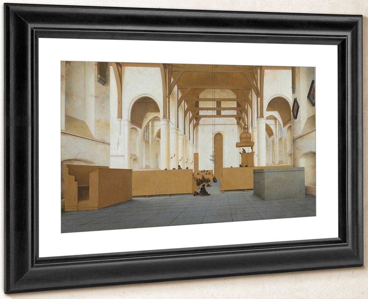 Interior Of The St Odulphuskerk In Assendelft Seen From The Choir To The West By Pieter Jansz. Saenredam Fine Art Print