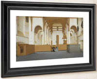 Interior Of The St Odulphuskerk In Assendelft Seen From The Choir To The West By Pieter Jansz. Saenredam Fine Art Print