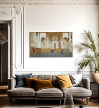 Interior Of The St Odulphuskerk In Assendelft Seen From The Choir To The West By Pieter Jansz. Saenredam Fine Art Print