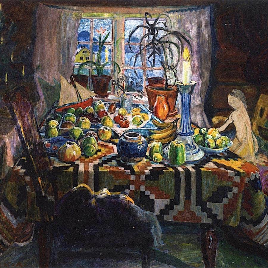 Interior Still Life Christmas Morning By Nicolai Astrup Fine Art Print