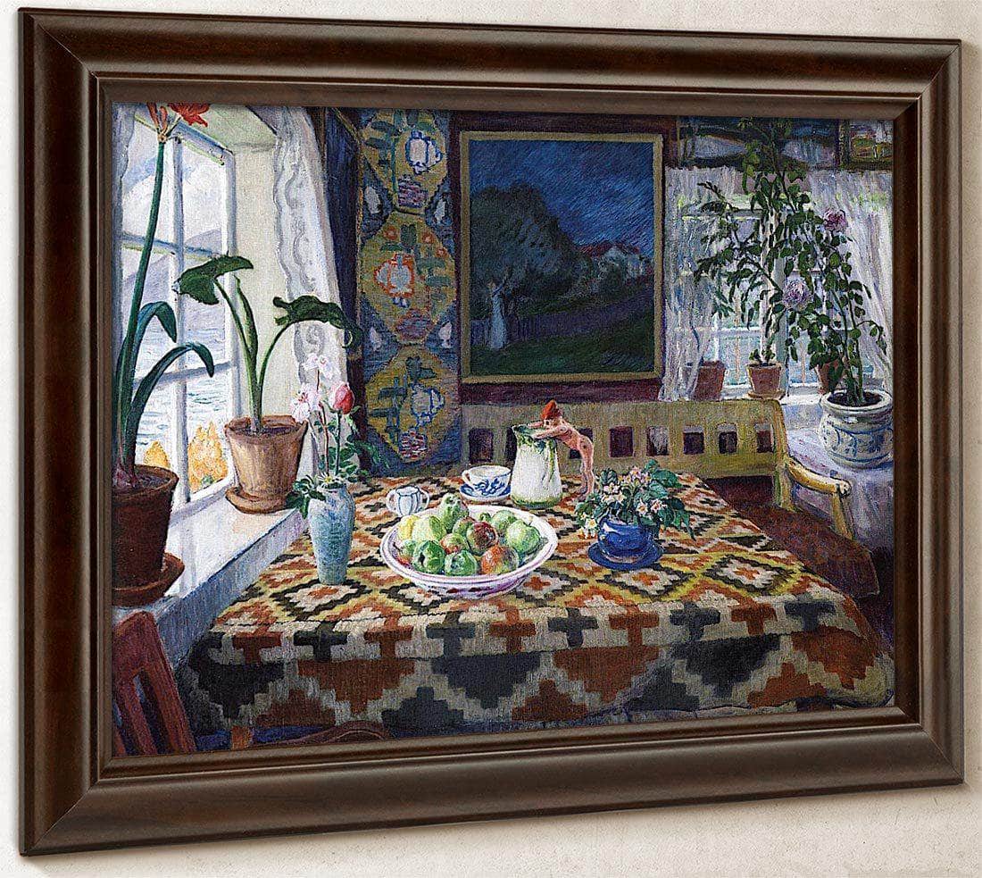 Interior Still Life Living Room At Sandalstrand By Nicolai Astrup Fine Art Print