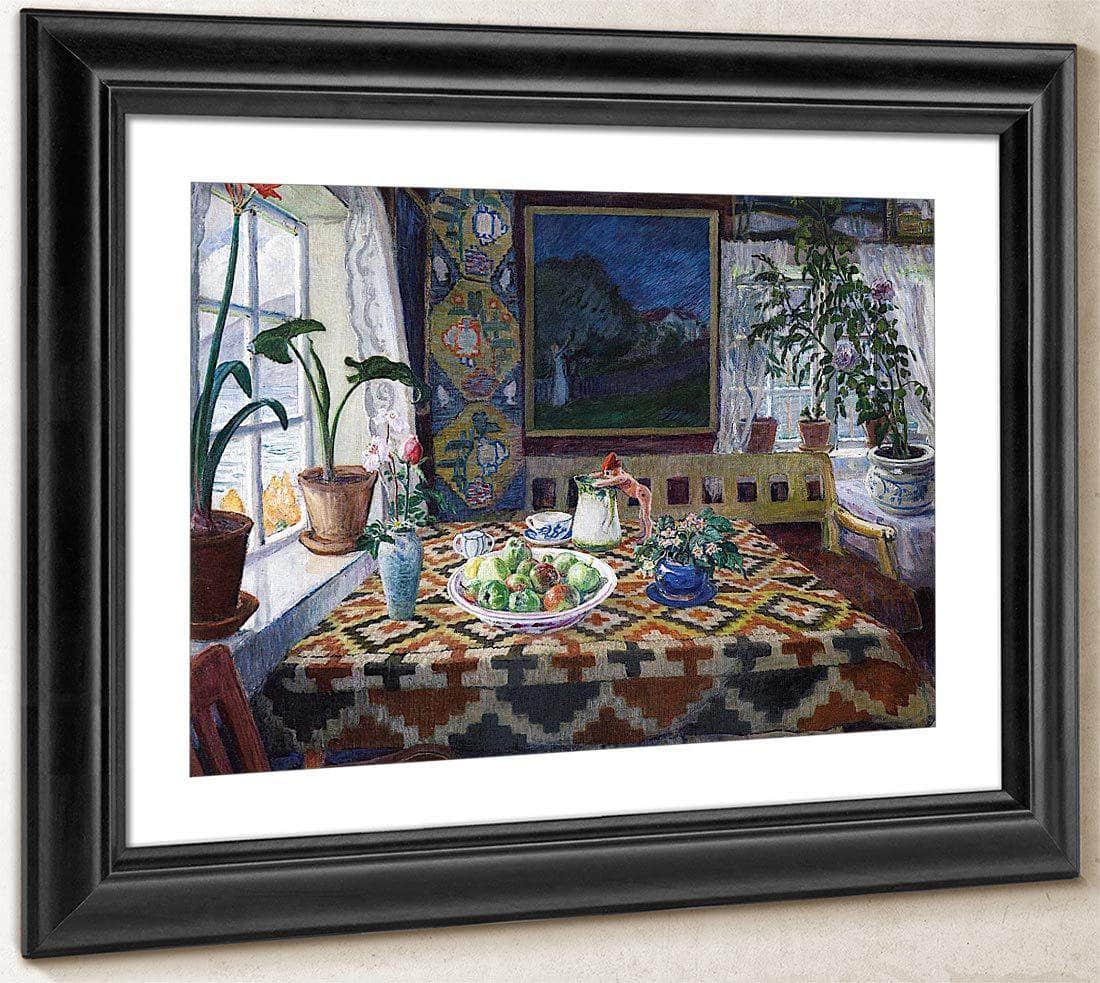 Interior Still Life Living Room At Sandalstrand By Nicolai Astrup Fine Art Print