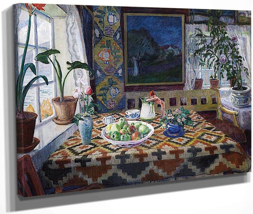 Interior Still Life Living Room At Sandalstrand By Nicolai Astrup Fine Art Print