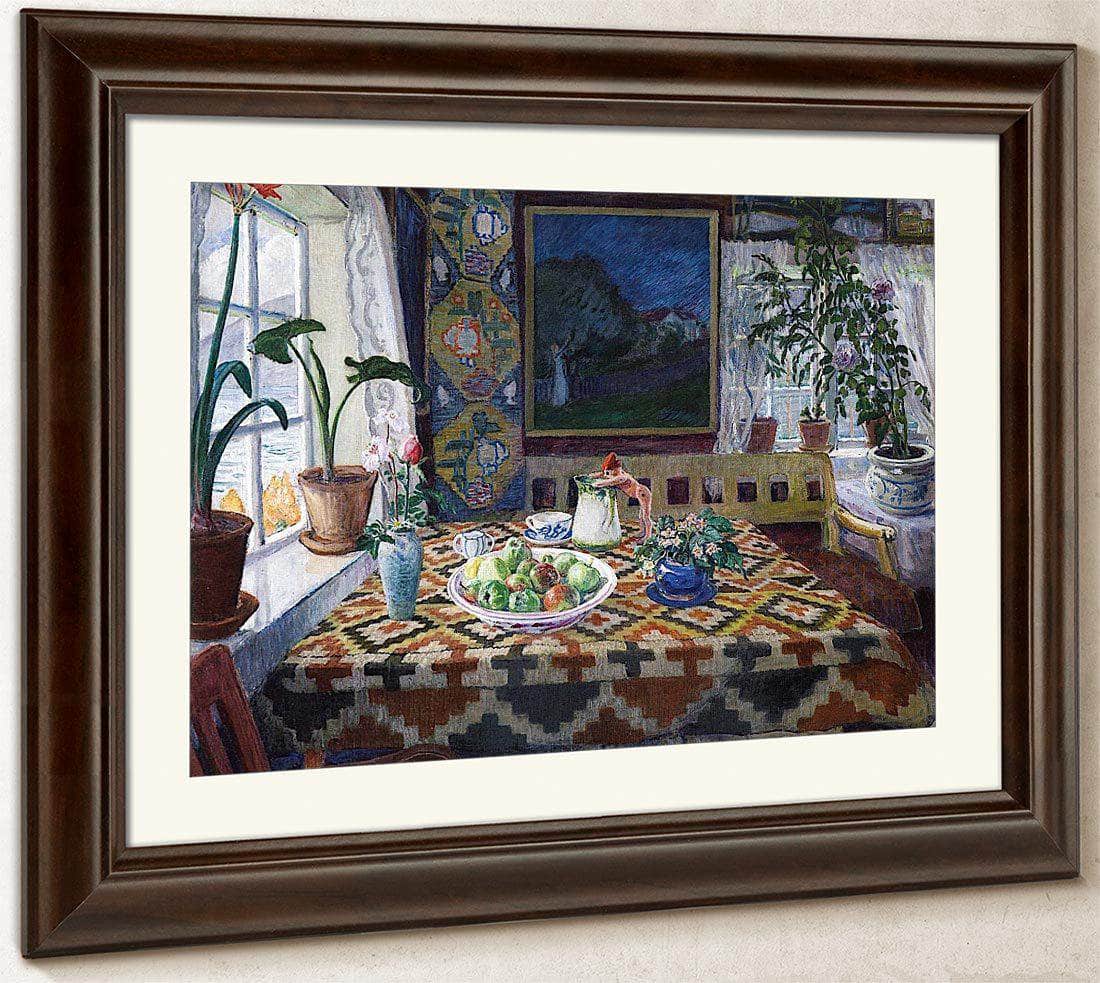Interior Still Life Living Room At Sandalstrand By Nicolai Astrup Fine Art Print