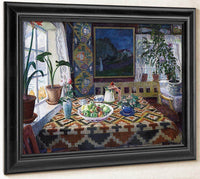Interior Still Life Living Room At Sandalstrand By Nicolai Astrup Fine Art Print