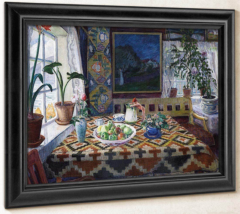 Interior Still Life Living Room At Sandalstrand By Nicolai Astrup Fine Art Print
