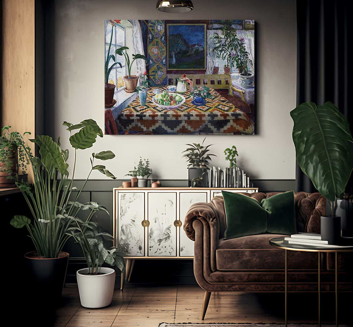 Interior Still Life Living Room At Sandalstrand By Nicolai Astrup Fine Art Print