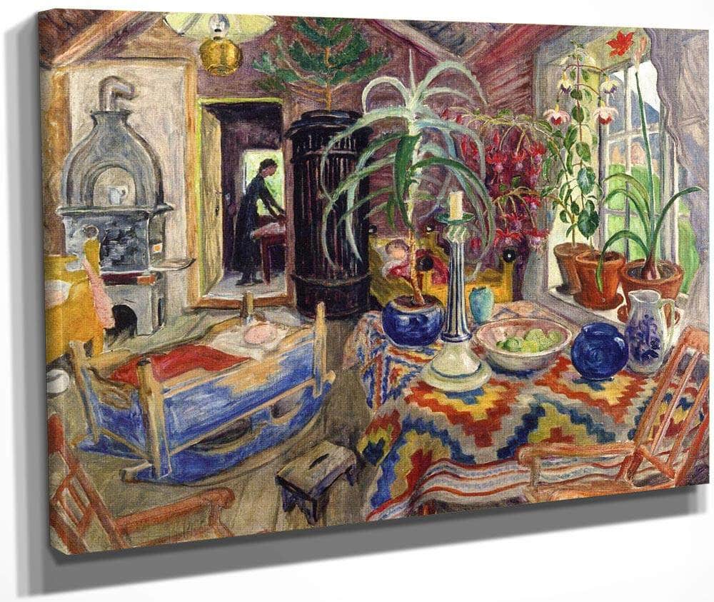 Interior With Cradle By Nicolai Astrup Fine Art Print