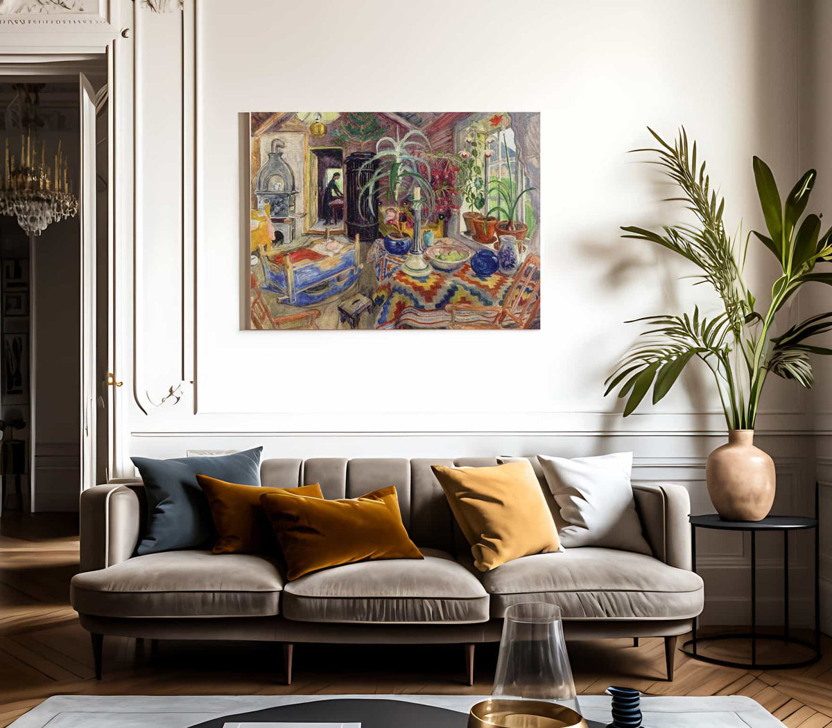 Interior With Cradle By Nicolai Astrup Fine Art Print