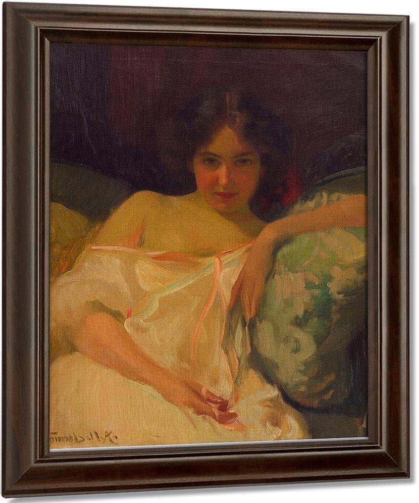 Introspection By Robert William Vonnoh Fine Art Print