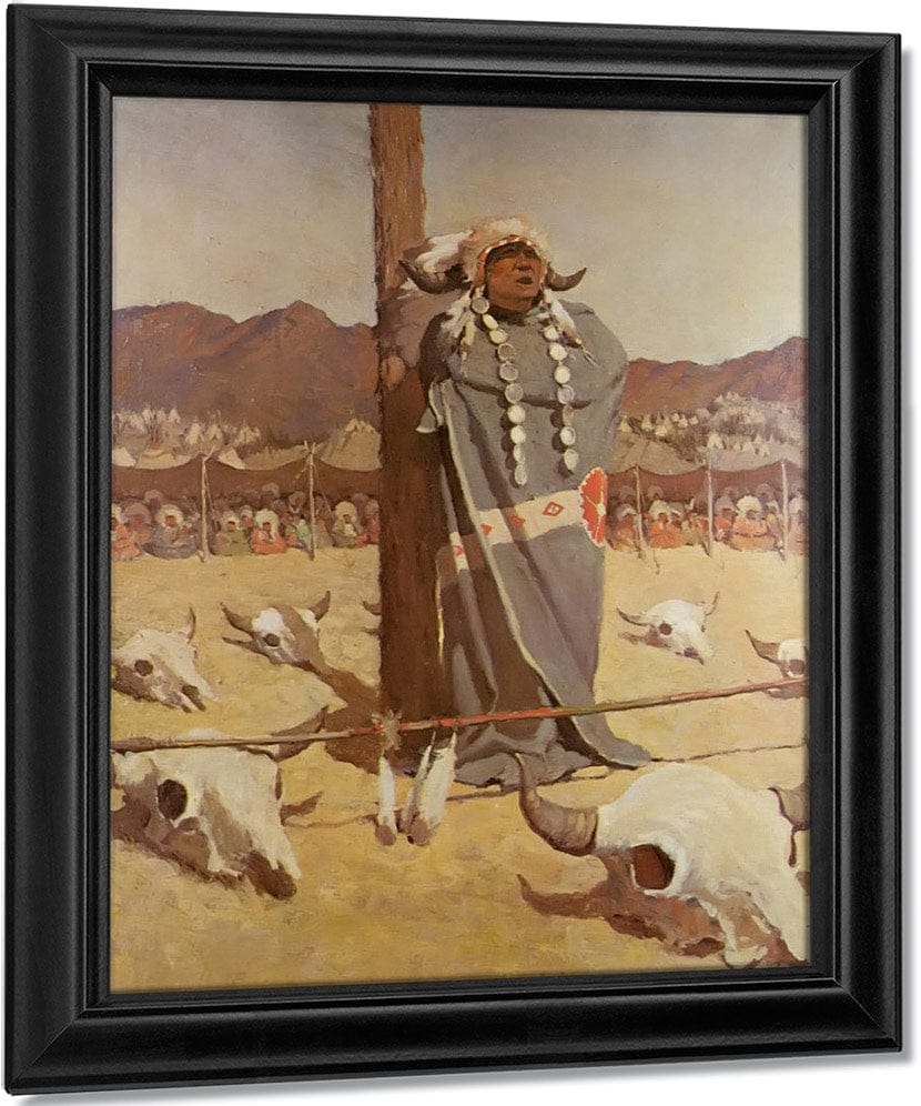 Invocation To The Buffalo Herds By NC Wyeth Fine Art Print