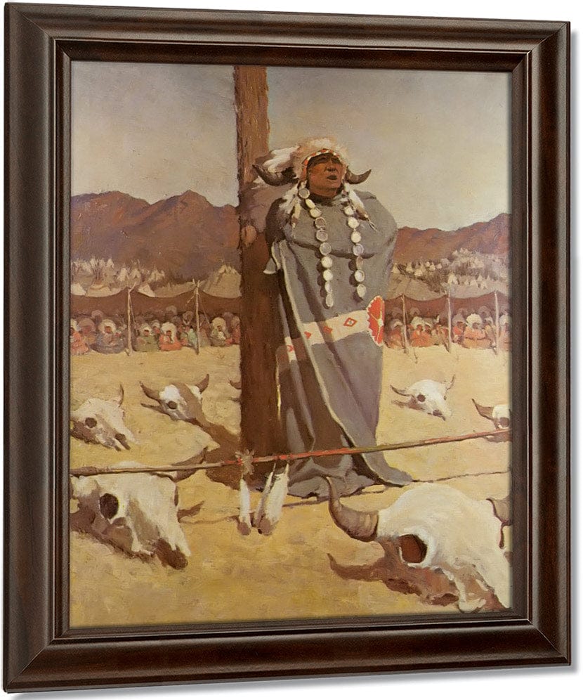 Invocation To The Buffalo Herds By NC Wyeth Fine Art Print