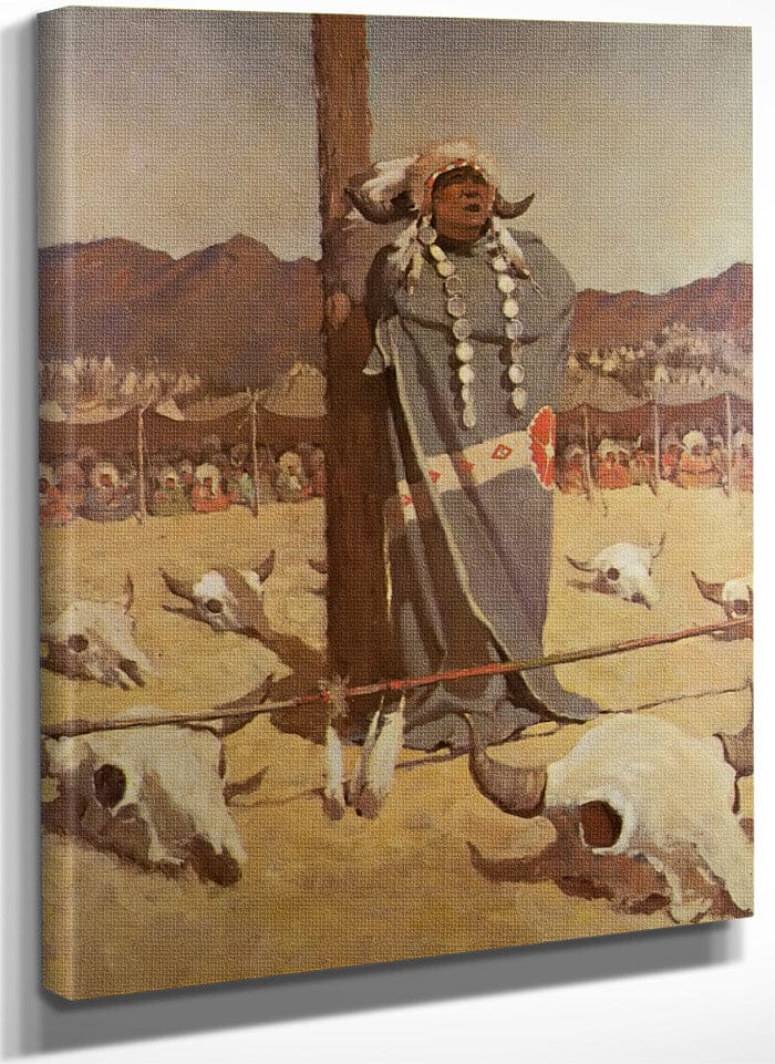 Invocation To The Buffalo Herds By NC Wyeth Fine Art Print