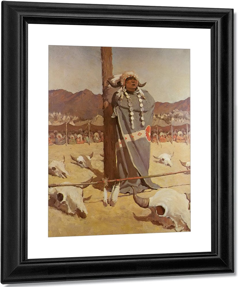 Invocation To The Buffalo Herds By NC Wyeth Fine Art Print