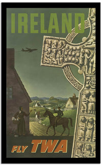 Ireland Fly Twa  Vintage Poster Fine Art Print